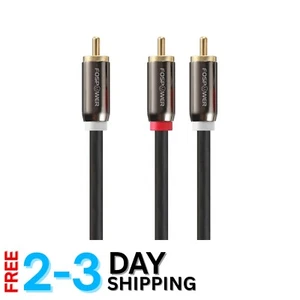 6ft Dual RCA Male Y-Splitter Cable for Home Theater & Subwoofers - Picture 1 of 7