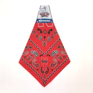 NWT Nebraska Huskers Jenkins Game Day Outfitters Red Black Paisley Bandana - Picture 1 of 6
