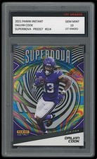 DALVIN COOK 2021 PANINI INSTANT SUPERNOVA 1ST GRADED 10 FOOTBALL CARD VIKINGS