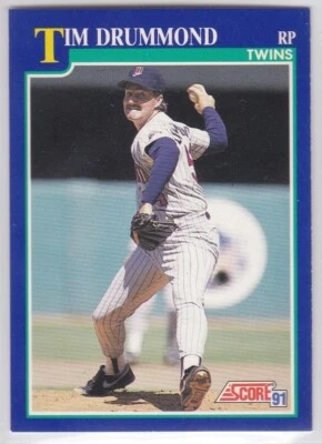 M) 1991 Score Baseball Trading Card - Tim Drummond #76 - Image 1 of 2