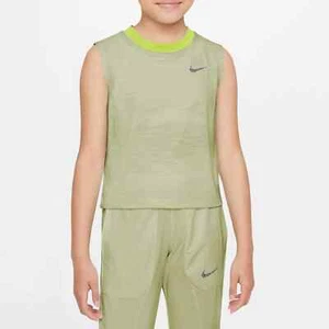 NIKE YOGA Olive Aura Green DRI-FIT TANK TOP SHIRT BIG KIDS/GIRLS M MEDIUM 10/12 - Picture 1 of 4