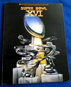 Vintage 1980s Superbowl XVI Program 80s San Francisco 49ers Niners vs Bengals A2 - Picture 1 of 2