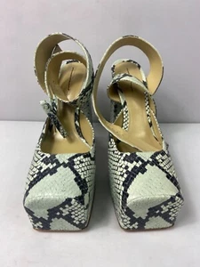 Tacones de plataforma Bottega Veneta de cuero con relieve de serpiente EU38 - Imagen 1 de 4