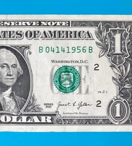 April 14, 1956 : B 04141956 B $1 One Dollar Bill BIRTHDAY Note - Picture 1 of 3