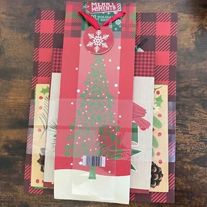 Christmas Holiday Gift Bags with Handles 4 Large, 4 Small, 2 Wine_Lot of 10_New! - Picture 1 of 9
