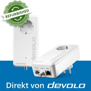 devolo Giga Bridge Coax 1000 Mbps über Koaxial-Verkabelung 2x Adapter - Bild 1 von 5