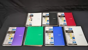 Five Star Notebook 5 Subject 200 Sheets College Ruled 8 Pockets Lot of 7 - Picture 1 of 5