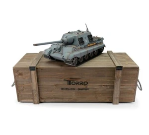 1:16 Torro German Jagdtiger RC Tank 2.4G IR Metal Edition PRO Grey Servo Recoil - Picture 1 of 7