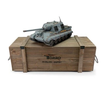1:16 Torro 德国 Jagdtiger 遥控坦克 2.4GHz 红外金属版 PRO 灰色 — 第 1/4 张图片