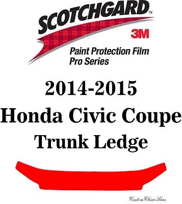 Película de protección de pintura 3M Scotchgard serie Pro para Honda Civic 2014 2015 cupé Foto 1 de 3