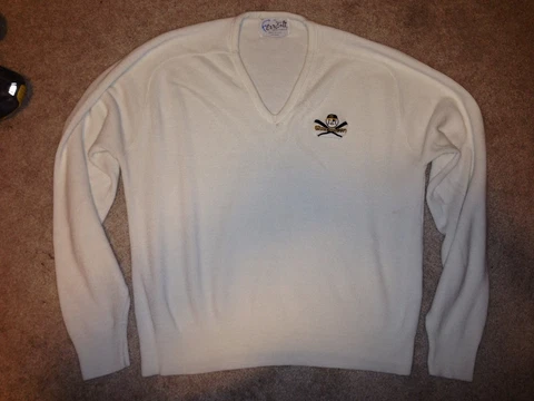 Vintage 90s Salem Buccaneers Carolina League Defunct Mens Vneck Sweater *XL* Cover