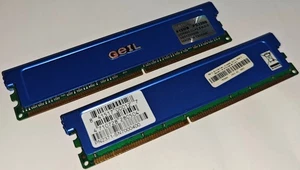 1 GB (2x 512 MB) DDR-RAM (PC-3200) von GeIL mit Kühlkörper - Bild 1 von 1