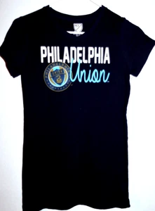 Camiseta de algodón Philadelphia Union Girls grande (10/12) con cuello en V, MLS - Imagen 1 de 1
