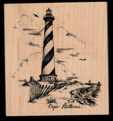 Sello de mano de goma bloque madera faro cabo Hatteras (PSX, 1999) K-2774 Foto 1 de 4