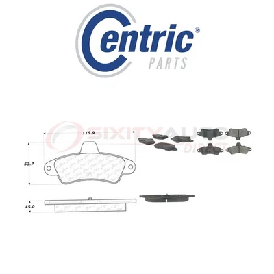 Centric Semi Metallic Brake Pads w Shim for 1995-2000 Ford Contour 2.0L 2.5L yu Foto 1 de 4