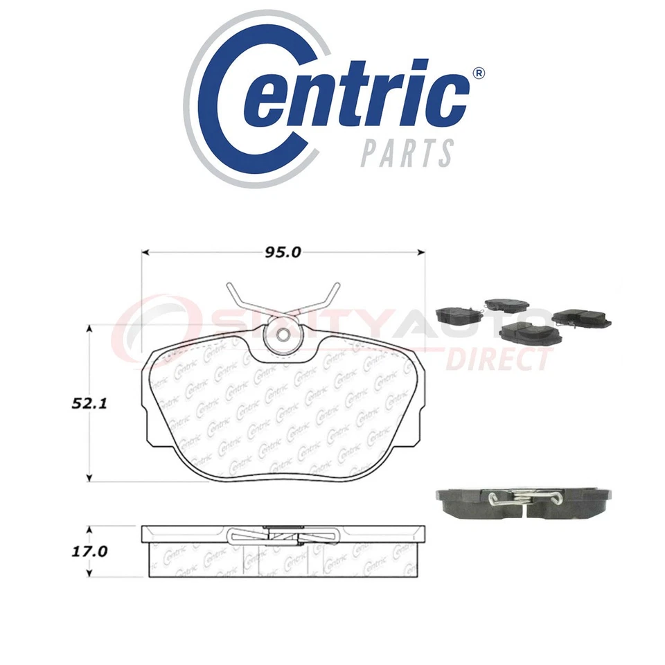 Centric Semi Metallic Brake Pads w Shims for 1986-1989 Saab 9000 2.0L L4 - yo - Imagem 1 de 4