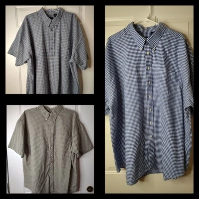 Lot of 3 Big Mens Van Heusen Casual Short Sleeve Button Down Collared Shirts 3X - Image 1 of 4