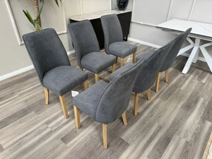 Atemberaubende Möbel Village Hamilton 6er Set Grau Holz Esszimmerstühle - Bild 1 von 14
