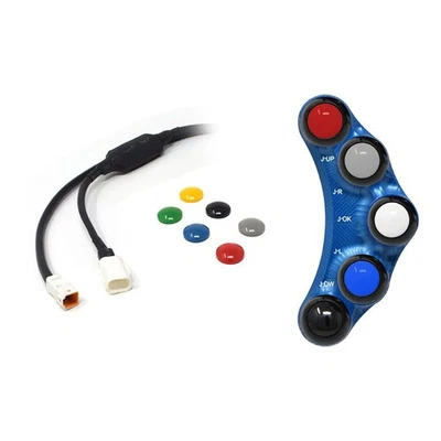 RACING LEFT HANDLEBAR SWITCH BLUE JETPRIME APRILIA RSV4 / RR 2017 - 20 - Image 1 of 4