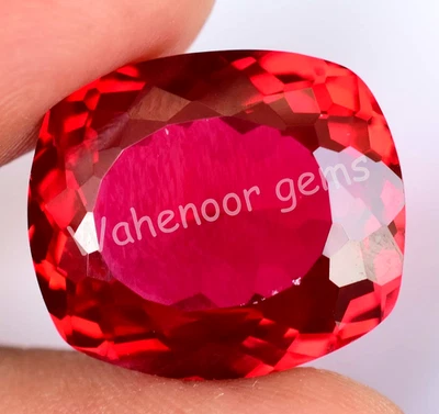 23.10 Ct Natural Blood Red Ruby Cushion Certified Mozambique Stunning Gemstone - Image 1 of 4