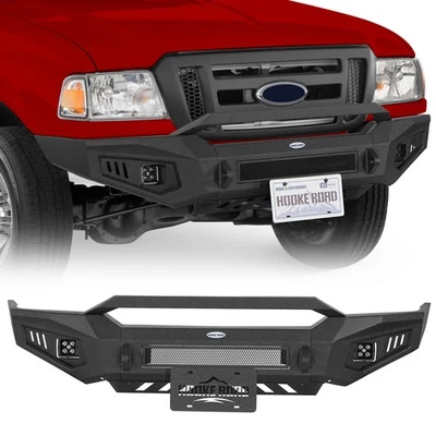 CONJUNTO DE PARACHOQUES DELANTERO DE ACERO RESISTENTE PARA FORD RANGER 1998-2011 CON LUCES LED Foto 1 de 4