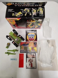 Hardhead 100% Complete W/Box & Bubble 1987 G1 Transformers Hasbro Vintage MIB - Picture 1 of 12