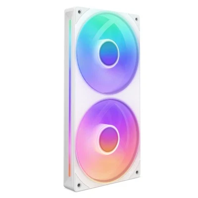 RGB Core 240mm Fan Unit with 2 x 120mm RGB Fans - White | Heavy Duty - Image 1 of 4