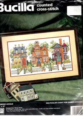 Diamond Avenue Counted Cross Stitch Kit by Bucilla 41175 - Image 1 of 2