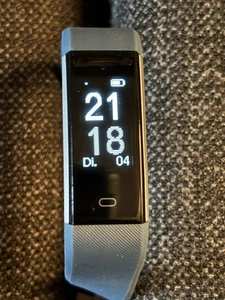 Fitnessuhr Fitnesstracker Yamay schwarz USB VeryFitPro App-nutzbar Anleitung  - Bild 1 von 9