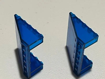 LEGO Classic Space 6x5 Inverted Blue Translucent Cockpit Canopy Window x2 - Image 1 of 4