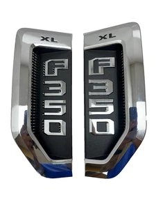 OEM 2017-2022 Ford F-350 Super Duty XL Fender Emblem Badge Set Pair LH & RH - Bild 1 von 4