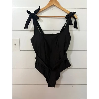 Maiô de uma peça AIMAGE com cinto preto amarrado ombro - Tamanho XL - Novo com etiquetas - Imagem 1 de 4