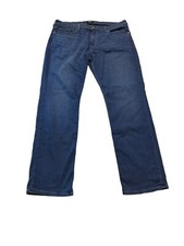 PAIGE Normandie Jeans Straight Zip Fly Aston Blue Med Wash Men's 40 x 34