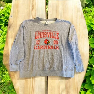 Russell Louisville Cardinals Property of Louisville Cardinal Grey Sweatshirt 2XL - Picture 1 of 3