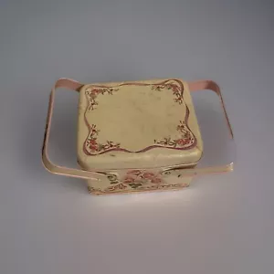VINTAGE FIND Floral Potpourri Tin/Basket/ Trinket Tin 1986 3.5” X 5” X 4” (T) - Picture 1 of 5