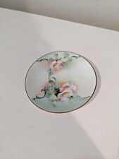Italian Hand Painted Porcelain Dessert Plate Floral Design 