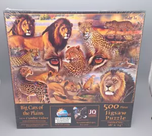 Big Cats of the Plains 500 Piece Jigsaw Puzzle #70934 Cynthie FIsher NEW Sealed - Picture 1 of 4