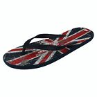 Mens Spot On Union Jack Toe Post Casual Summer Sandals A0r032