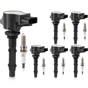 6pcs Ignition Coil & Spark Plug Pack for Mercedes-Benz ML350 E350 C300 S550 - Picture 1 of 11