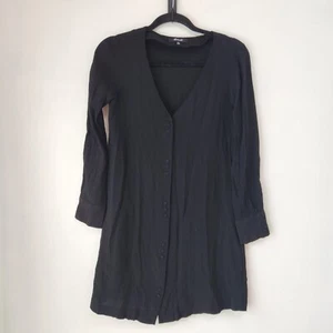 Madewell schwarzes Hemdblusenkleid Knopfleiste Etuikleid Freizeit adrett Damen XS - Bild 1 von 7