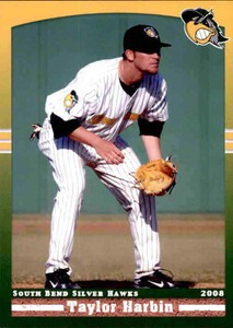 2008 South Bend Silver Hawks Grandstand #12 Taylor Harbin Clemson South Carolina