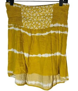 Pretty rebellious shirt sleeveless flowers strips high low large rayon armpit to - Picture 1 of 10