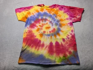 Tie-Dye T-Shirt Medium Multicolor Spiral Pattern Tee ComfortSoft Classic Vibrant - Picture 1 of 4