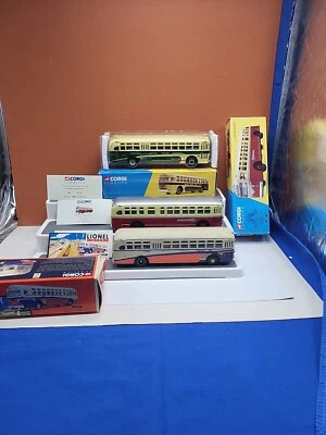 3 CORGI CLASSICS PASSENGER BUSES GM 4595 GM 4509 GM 54103 1:50 O Guage Lionel TL - Image 1 of 4