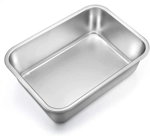 Teglia per Lasagne, Teglia Rettangolare per Torte Brownie Piatto da Forno Inox, 12,75’’’x10’x3,2 - Foto 1 di 12
