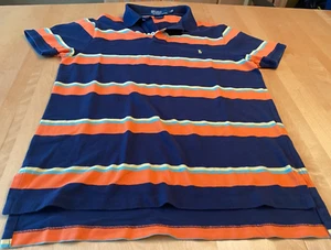 Polo Ralph Lauren Boys Custom Fit Polo Stripe Shirt Cotton Sz L - Picture 1 of 3