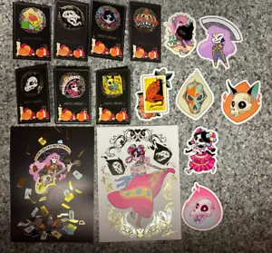 LOT: DAY OF THE DEAD - Enamel Pin's/Decals - CATERINA'S Collection/GENUE - Picture 1 of 7