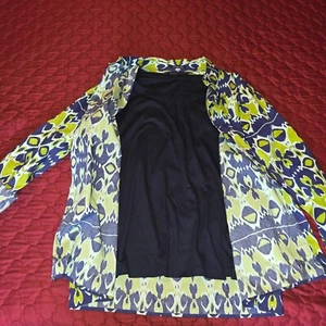 Jones New York Signature Stretch Size Medium Women's button up BONUS 3/4 tshirt - Picture 1 of 15