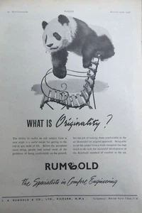 8/1946 PUB RUMBOLD COMFORT EQUIPMENT SEAT SIEGE AVION AIRCRAFT PANDA ORIGINAL AD - Picture 1 of 1