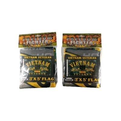 Vietnam War Veteran Indoor/Outdoor 3 X 5 FT. Flag Freedom Fighter 2 Pack - Image 1 of 3